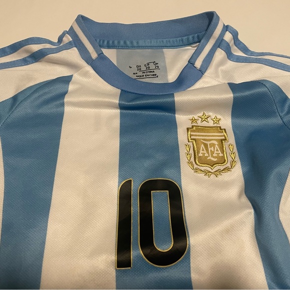 Messi Argentina 🇦🇷 Soccer Jersey & Shorts Set Kids Size US 20 - Picture 5 of 6